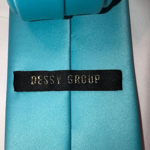 Dessy Group Teal High Quality Polyester Tie - Picture 4 of 7